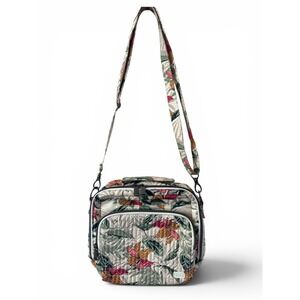 Lug Ranger Crossbody Bag Tropical Floral Quilted Travel Shoulder Bag Multi Color